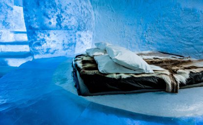 هتل یخی که تنها از برف و یخ ساخته شده است