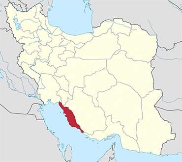 مکان استان بوشهر روی نقشه