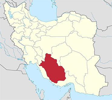 مکان استان فارس روی نقشه