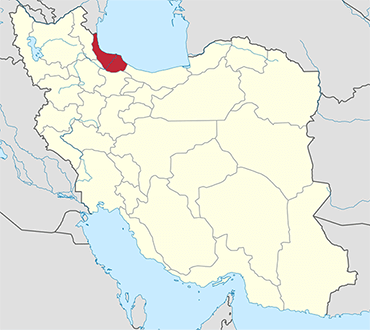 مکان استان گیلان روی نقشه