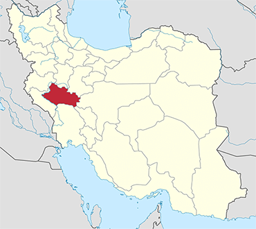 مکان استان لرستان روی نقشه