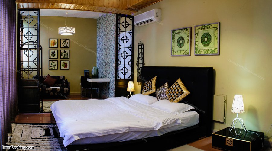 تخت اتاق هتل بام سبز رامسر