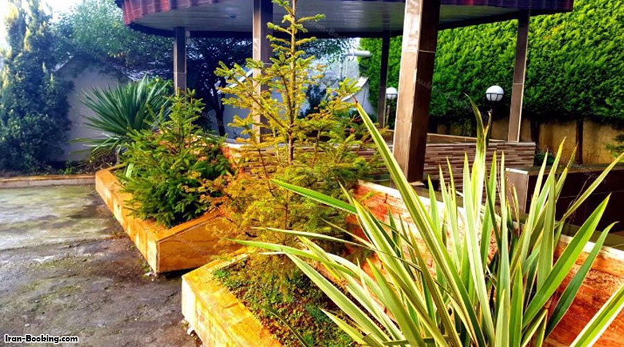 حیاط و محوطه هتل آپارتمان کوشال چالوس