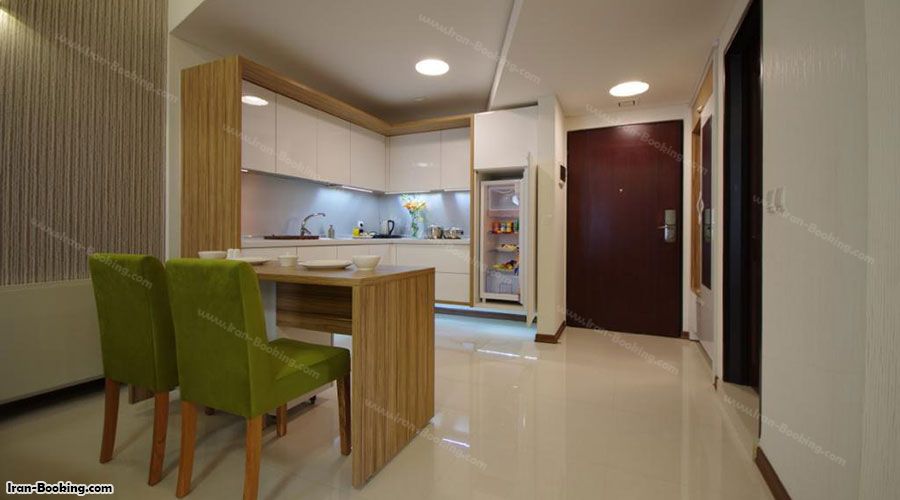 آشپرخانه اتاق هتل آپارتمان شکوه ایمان مشهد