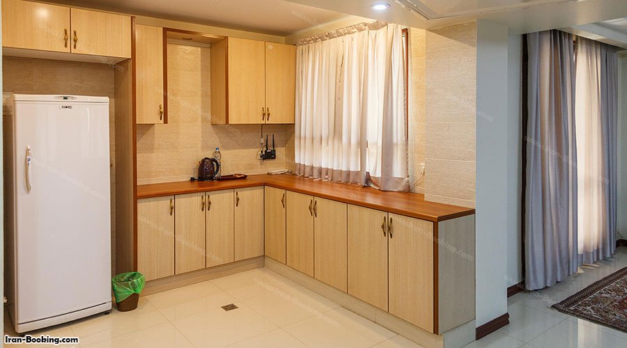 آشپزخانه آپارتمان هتل جاده ابریشم تهران